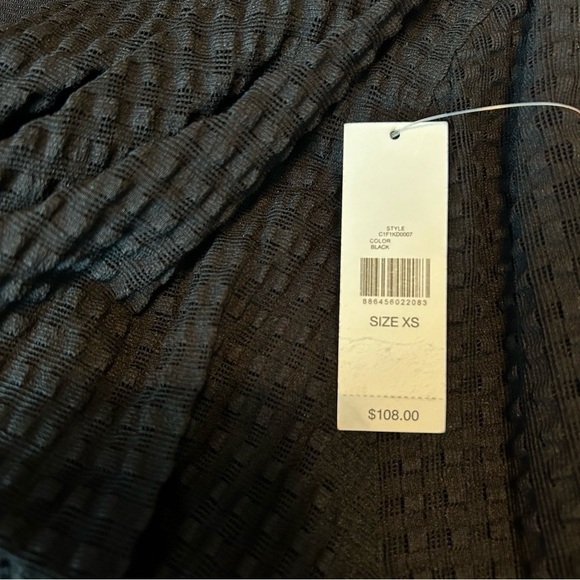 Lord & Taylor Black Draped Neck Waffle Style Lace Fully Lined Sleeveless Dress - Picture 11 of 15